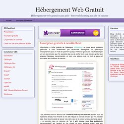 Inscription gratuite à 000Webhost