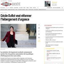 Cécile Duflot veut réformer l'hébergement d'urgence
