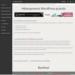 Hébergements WordPress Gratuits, petit comparatif