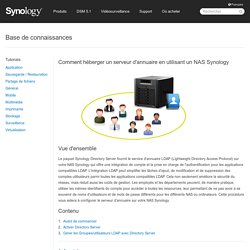 Comment héberger un serveur d'annuaire en utilisant un NAS Synology - Tutorials