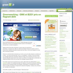 Hébergeur › Greenwashing : GMX et B2D1 pris en flagrant délit ›