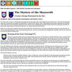 Hebrew Mazzaroth