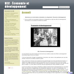 HEC : Économie et développement
