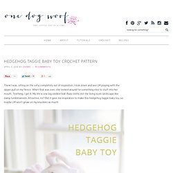 Hedgehog Taggie Baby Toy Crochet Pattern