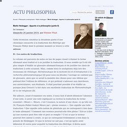 Martin Heidegger : Apports à la philosophie (partie II)