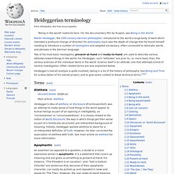 Heideggerian terminology