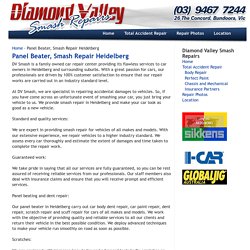 Panel Beater, Smash Repair Heidelberg - Accident Repair Centre - Diamond Valley Smash Repairs - Melbourne
