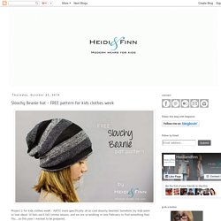 HeidiandFinn modern wears for kids: Slouchy Beanie hat - FREE pattern for kids clothes week