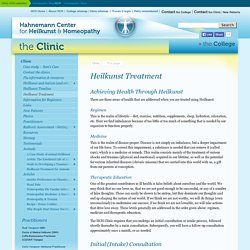 Heilkunst Treatment / Clinic / Hahnemann Center for Heilkunst & Homeopathy