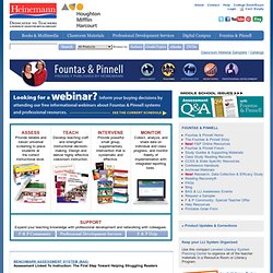 Fountas & Pinnell educational services and teaching resources for guided reading