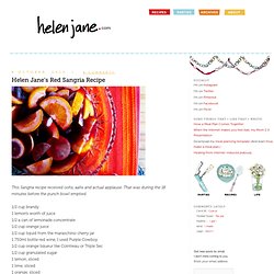 Helen Jane’s Red Sangria Recipe