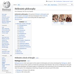 Hellenistic philosophy