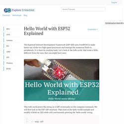 Hello World with ESP32 Explained - Tutorials