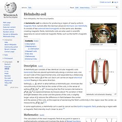 Helmholtz coil
