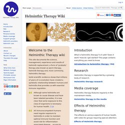 Helminthic Therapy Wiki: Home Page