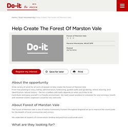Help Create The Forest Of Marston Vale - Do-It - Be More