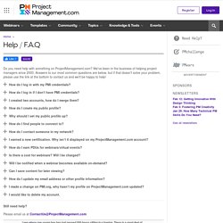 Help / F.A.Q