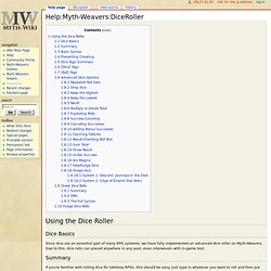 Help:Myth-Weavers:DiceRoller - Myth-Wiki