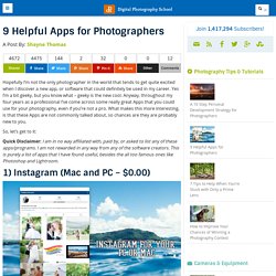 9 Helpful Apps for Photographers