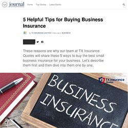 5 Helpful Tips for Buying Business Insurance