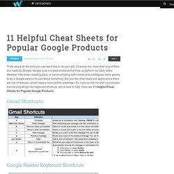 11 Helpful Cheat Sheets for Popular Google Products