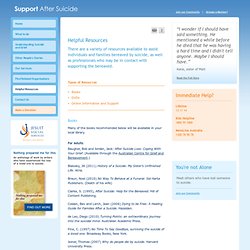 Helpful Resources - Support After Suicide
