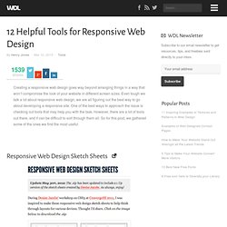 12 Helpful Tools for Responsive Web Design