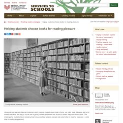 Helping students choose books for reading pleasure