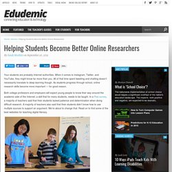 Helping Students Become Better Online Researchers