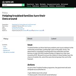 Helping troubled families turn their lives around - Policies - Inside Government