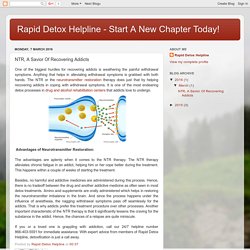 Neurotransmitter Restoration Therapy