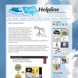 Agile Helpline!: Agile Strategy Manifesto