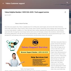 Yahoo Helpline Number +1855 526-4335