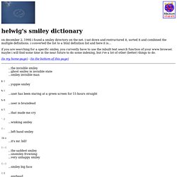helwig's smiley dictionary