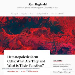 Hematopoietic Stem Cells: What Are They and What is Their Function? – Ajan Reginald