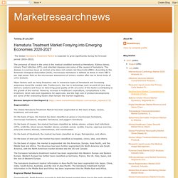 Marketresearchnews: Hematuria Treatment Market Foraying into Emerging Economies 2020-2027