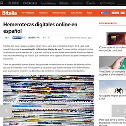 Hemerotecas digitales online en español