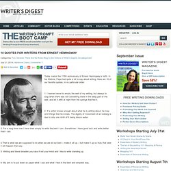 18 Quotes for Writers from Ernest Hemingway