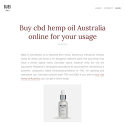 Buy cbd hemp oil Australia online for your usage
