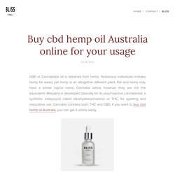 Buy cbd hemp oil Australia online for your usage