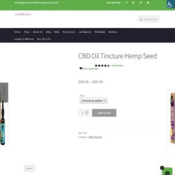 CBD Oil Tincture Hemp Seed