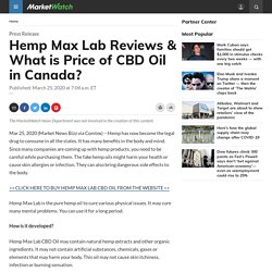 Hemp Max Lab Reviews & What is Price of CBD Oil in Canada?