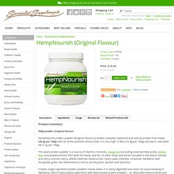 Hemp protein powder formula with superfoods and herbs