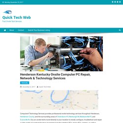 Henderson Kentucky Onsite Computer PC Repair, Network & Technology Services