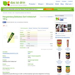 Hengstenberg Delikatess Senf mittelscharf: 90,0 Kalorien (kcal) und Inhaltsstoffe - das-ist-drin