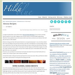 Henna Recipes - Hildablue – Beauty Made By You