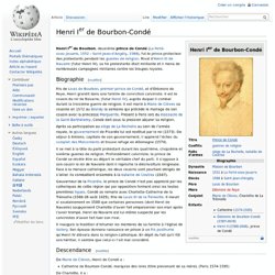 Henri Ier de Bourbon-Condé