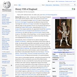 Henry VIII of England - Wikipedia