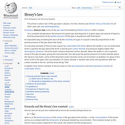 Henry's law