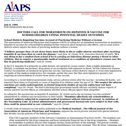 Hepatitis B Vaccine Press Release 7/8/99